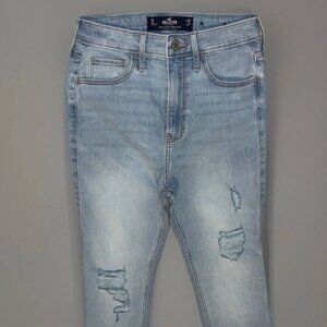 Hollister Ultra High Rise Super Skinny Jeans Womens 3S- 26x27 Stretch Li Blue